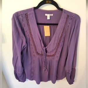 Purple Boho Tunic - amuse society-  S